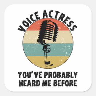 Voice Actress Dubbing Spokeswoman Sync Square Sticker