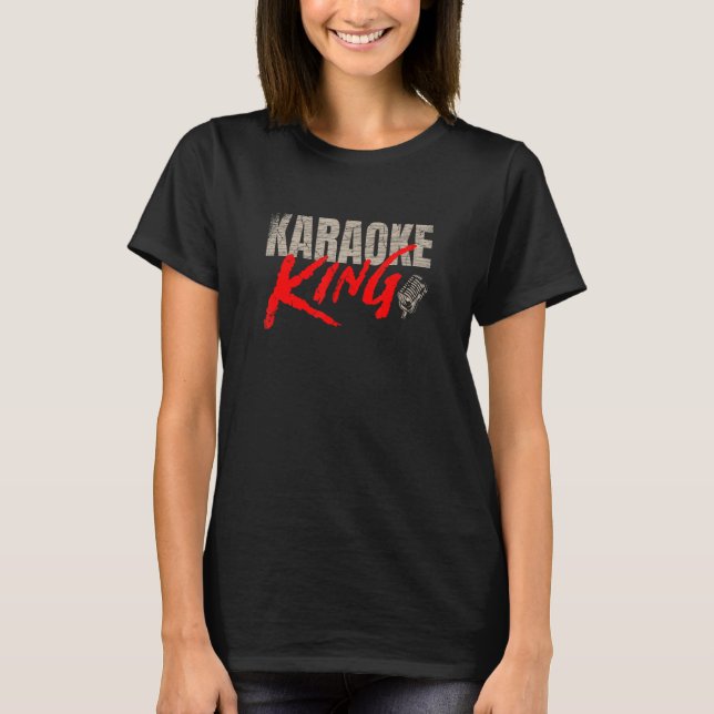 Voice Coach Singing Music Singer Karaoke King T-Shirt (Front)