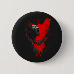 Voice in Red 6 Cm Round Badge