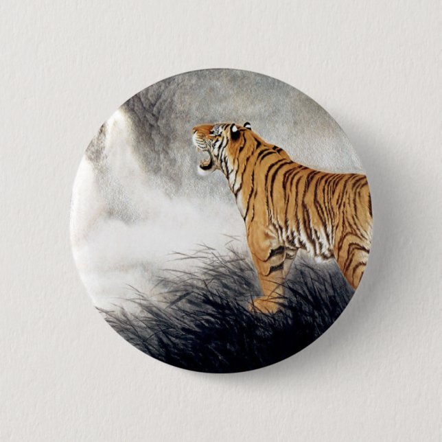 Voice of the Tiger 6 Cm Round Badge (Front)