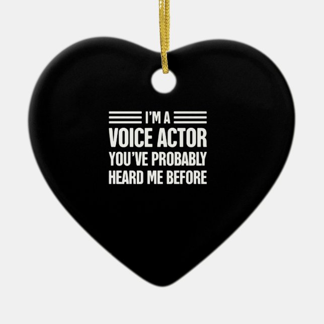 Voice-Over Artist  Voice Acting Premium Gift Ceramic Ornament (Front)