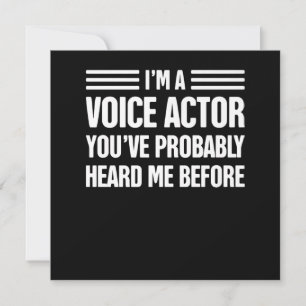 Voice-Over Artist Voice Acting Premium Gift Thank You Card