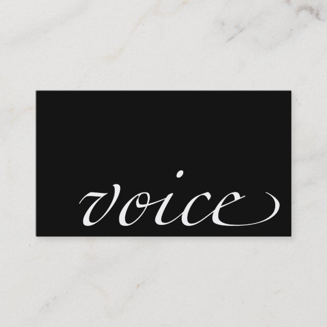 Voice: Voice Actor Business Card (Front)