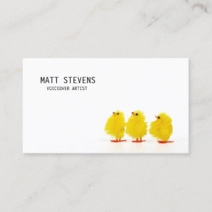 Voiceover Artist Business Card Cute Chicks