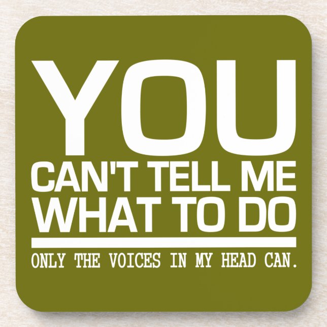 VOICES IN MY HEAD custom coasters (Front)