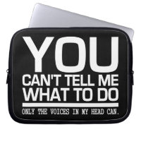 VOICES IN MY HEAD custom laptop sleeve