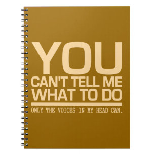 VOICES IN MY HEAD custom notebook