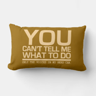 VOICES IN MY HEAD custom throw pillow
