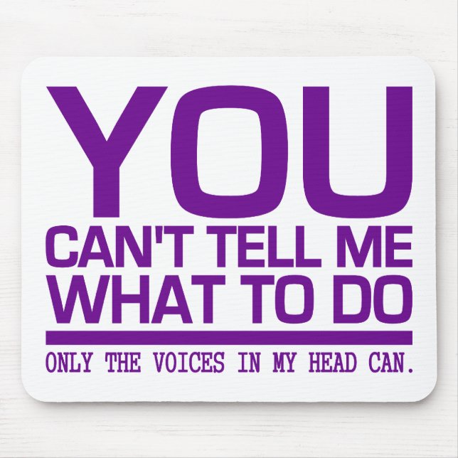 VOICES IN MY HEAD mousepad (Front)