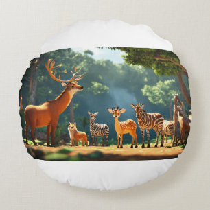 Voices of the Wild Round Cushion