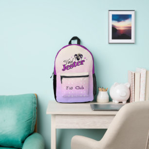 Void Jester Club Face Printed Backpack