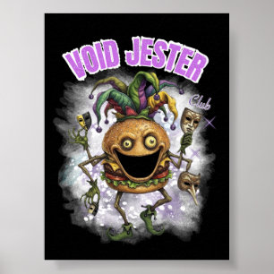 Void Jester Club - friend Burger dark Poster