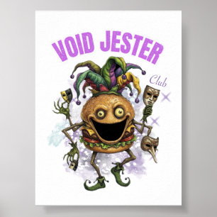 Void Jester Club - friend Burger Poster