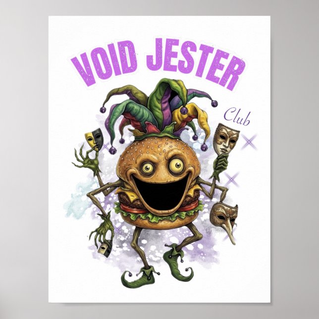 Void Jester Club - friend Burger Poster (Front)