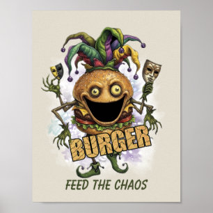 Void Jester Friend Burger Poster