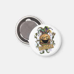 Void Jester Friend Burger white Magnet