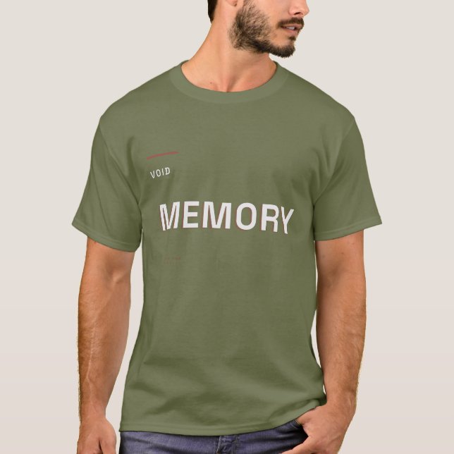 Void Memory Cyberpunk Typography Design T-Shirt (Front)