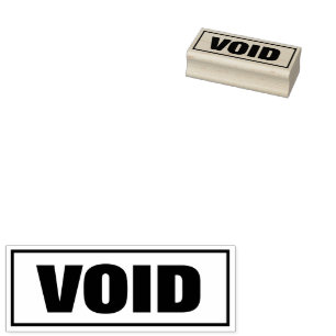 VOID office stamp with boxed border design