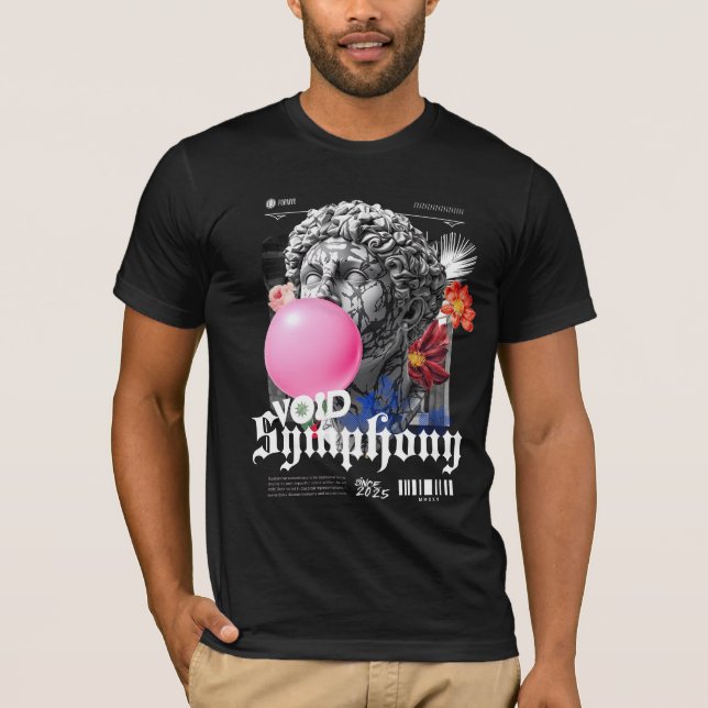 Void Symphony - Modern Art with Classical Twist T-Shirt (Front)