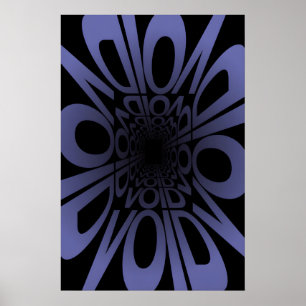 VOID Typography Poster Surreal Black and Purple