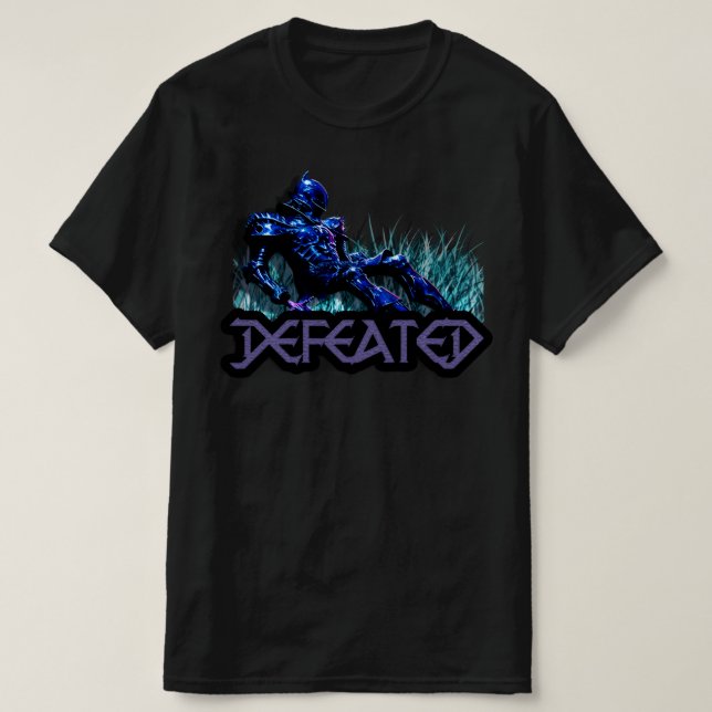 VoidForge "Defeated" Dark Fantasy Fallen Knight  T-Shirt (Design Front)