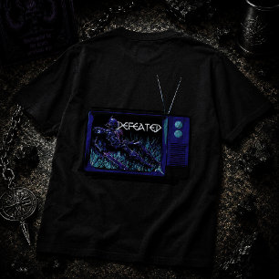 VoidForge "Defeated" Retro TV Dark Fantasy Graphic T-Shirt