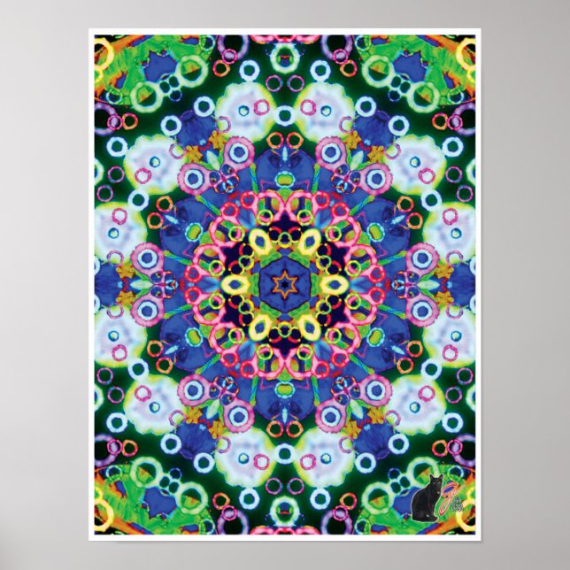 Voila Kinetic Collage Kaleidoscope Poster (Front)