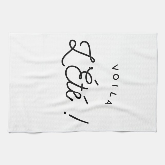 voilà l'été tea towel (Horizontal)