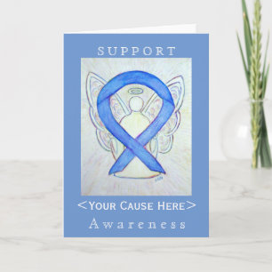 Voilet Awareness Ribbon Angel Customised Card