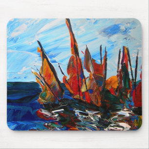 Voiliers au port a bainet 2009 mouse pad