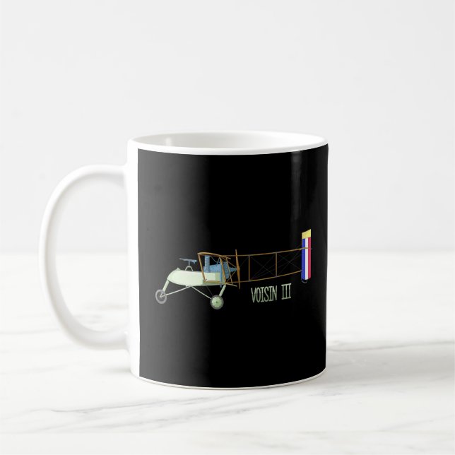 Voisin Iii French Ww1 Pusher Biplane Aeroplane Dia Coffee Mug (Left)