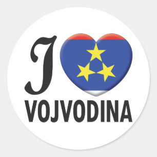 Vojvodina Love Classic Round Sticker