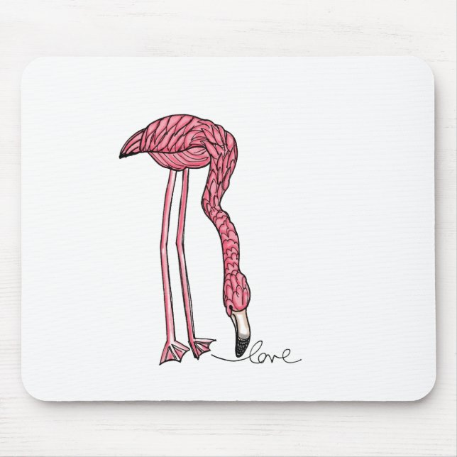 vol25- flamingo love mouse pad (Front)