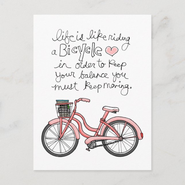 vol25 life is like riding a bicycle postcard (Front)