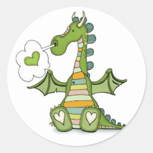 vol25- puff of love classic round sticker