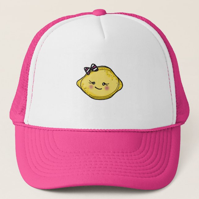 vol25 rosey cheeked lemon head trucker hat (Front)