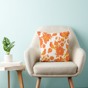 Vol Soft Pink 🌸 Floral Bird Cushion