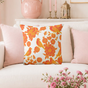 Vol Soft Pink 🌸 Floral Bird Cushion