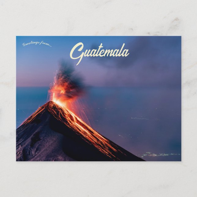 Volcán de Fuego Guatemala Postcard (Front)