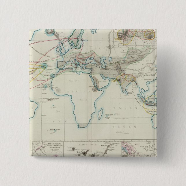 Volcanic action 15 cm square badge (Front)