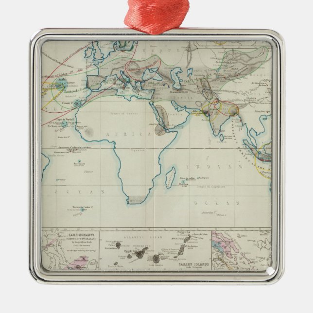 Volcanic action metal tree decoration (Front)