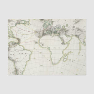 Volcanic Activity Map Tissue Paper
