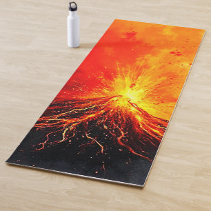 Volcanic Eruption Abstract Art Yoga Mat
