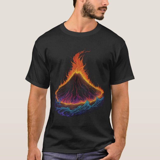 Volcanic Eruption of Colours T-Shirt (Front)