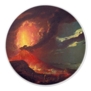 Volcanic Eruption of Mount Vesuvius (Live Volcano) Ceramic Knob