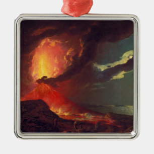 Volcanic Eruption of Mount Vesuvius (Live Volcano) Metal Ornament