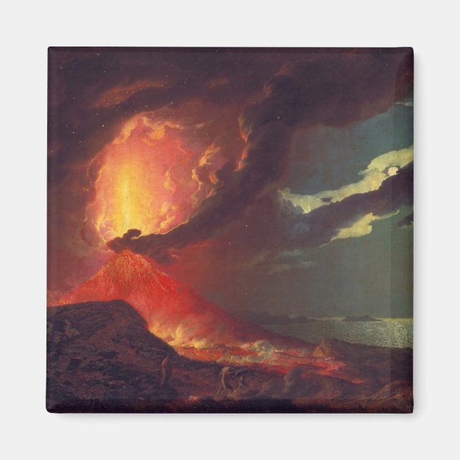 Volcanic Eruption of Mount Vesuvius (Wright) Magnet (Front)