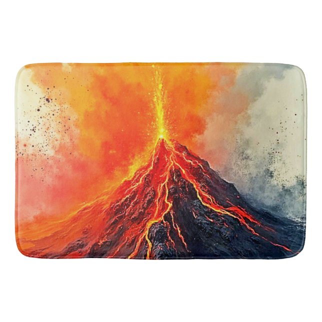 Volcanic Eruption: Raw Power Bath Mat (Front)
