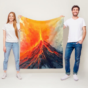 Volcanic Eruption: Raw Power Fleece Blanket