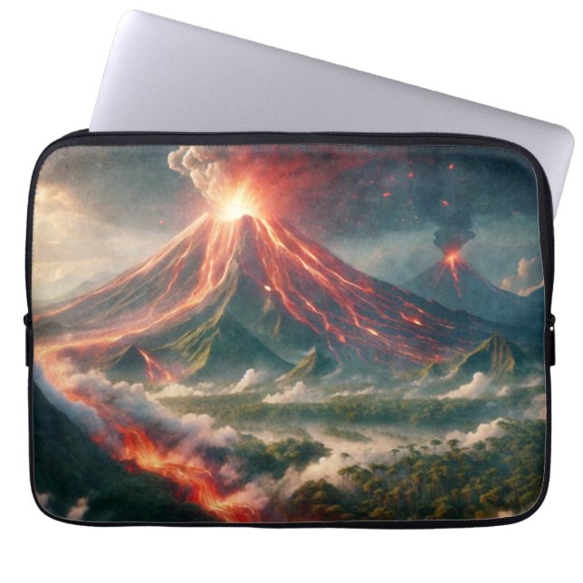 Volcanic Eruptions Laptop Sleeve (Front)